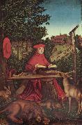 Lucas Cranach Portrat des Kardinal Albrecht von Brandenburg als Hl Hieronymus im Grunen china oil painting artist